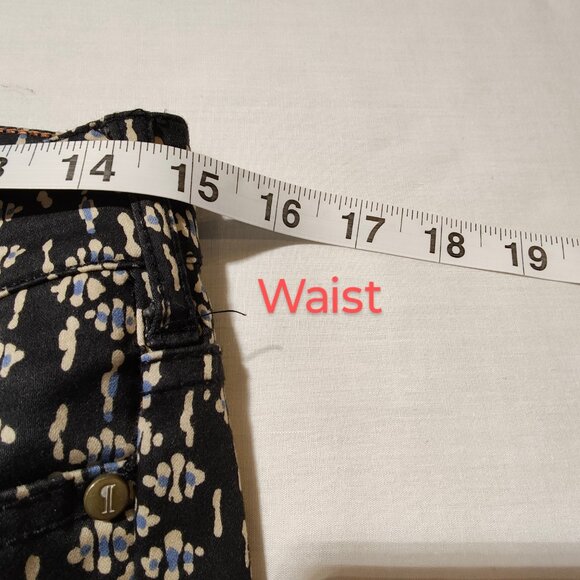 NWOT Women's Anthropologie Pilcro and the Letterpress Serif Sateen Printed Pants - Picture 8 of 11